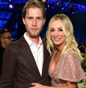 Karl Cook with his wife, Kaley Cuoco