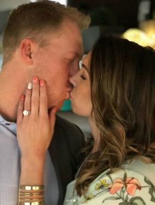 Paige Wyatt kissing her boyfriend, Pete Hargis