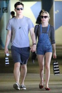 Emma Roberts with her ex-boyfriend, Evan Peters