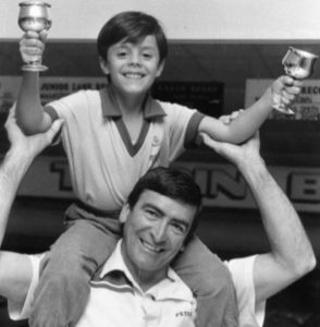Jason Belmonte with his father
