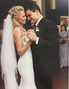 Carley Shimkus with her husband