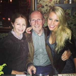 Carley Shimkus with her mother and father