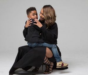 Mieka Reese with her son