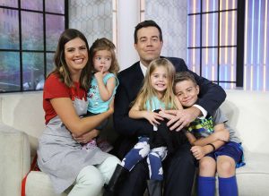 Siri Pinter with her husband and childrens
