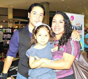 Vanessa Villanueva with her ex-husband and Daughter