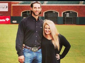 Ali Saunders with her husband