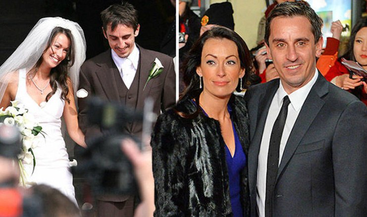 Emma Hadfield with her husband in wedding & formal picture attached together