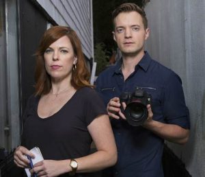 Amy Bruni with Adam Berry on her show