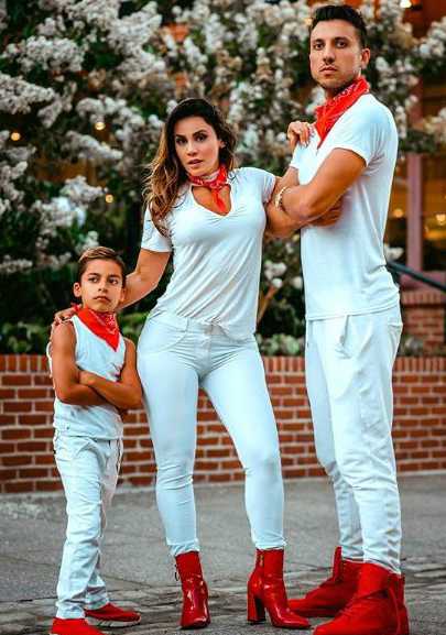Andrea Espada with her boyfriend and son