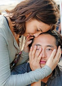 Lauren Cohan with Steven Yeun