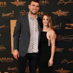 Andrew Luck with his girl-friend Nicole Pechanec