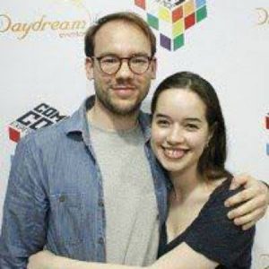 Sam Caird with his wife Anna Popplewell