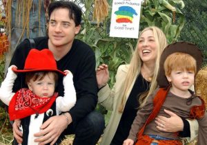 Afton Smith with her ex-husband and children