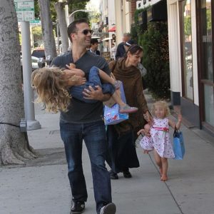 Max Kellerman with his wife and daughters