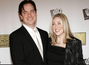 Afton Smith and Brendan Fraser
