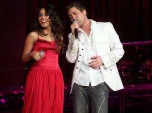 Drew Seeley performing with co-star