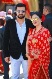 Ramesh Upreti with his wife, Kiran Upreti