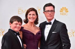 Stephan Colbert with his family