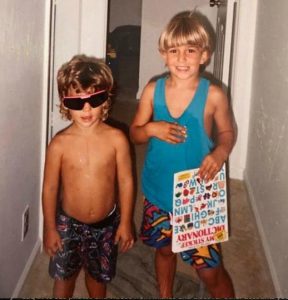 Anthony Rizzo with his brother, John Rizzo on their childhood days