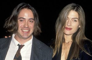 Deborah Falconer with her ex-husband, Robert Downey Jr