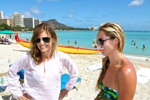 Margot Kerr with her friend