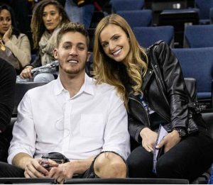 Meyers Leonard with his wife, Elle Bielfeldt