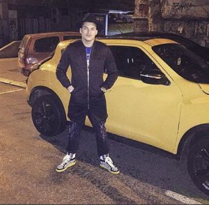 Nemanja Radonjic with his car
