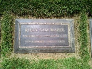 Riley Mapel's Grave