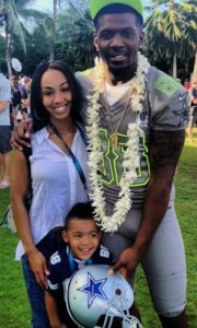 Ilyne Nash with her husband, Dez Bryant and her son, Dez Bryant Jr.