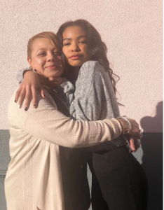 Navia with her mother