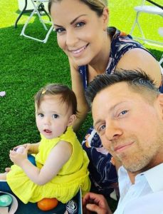 The Miz with his wife and daughter