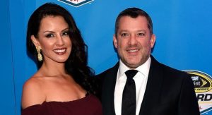 Tony Stewart with his fiancee Penelope