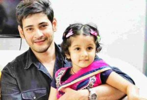 Sitara Ghattamaneni with her father, Mahesh Babu