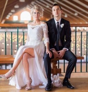 Jenna Joseph with her husband, Tyler on their wedding day