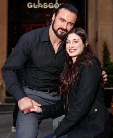 Kaitlyn Frohnapfel with her husband, Drew McIntyre