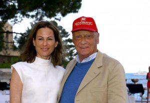Late Niki Lauda with his wife, Birgit Wetzinger