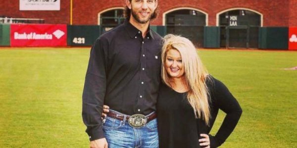 Madison Bumgarner with his wife, Ali Saunders