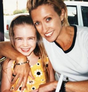 Spencer Locke with her mother during her childhood