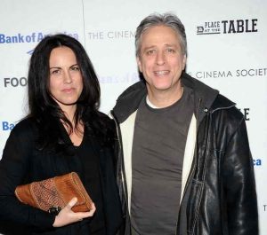 Jon Stewart with his wife, Tracey McShane