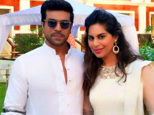 Upasana Kamineni with her husband, Ram Charan Teja