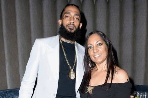 Samantha's brother Nipsey with her mother