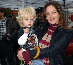 Tracy Nelson with her son