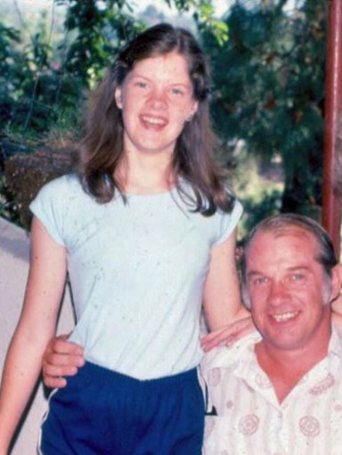 Michelle Stafford teenage picture with her father