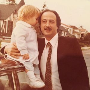 Antonia DeNardo with her father in her childhood photo