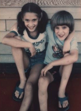 David and his sister Rebecca