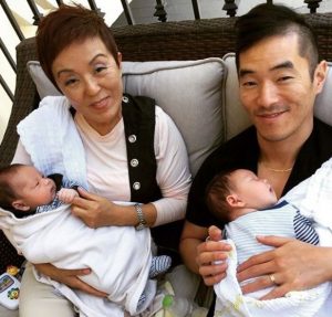 Leonardo Nam with his mother and kids