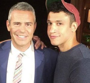Clifton Dassuncao with Andy Cohen