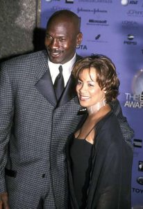 Juanita Vanoy with her ex-husband, Michael Jordan