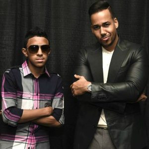 Alex Damian Santos with his father, Romeo Santos