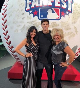 Alecia Yelich (born 1968) and her baseball-playing son Christian